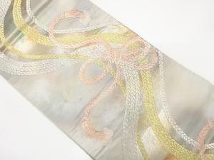 組紐模様織り出し　袋帯